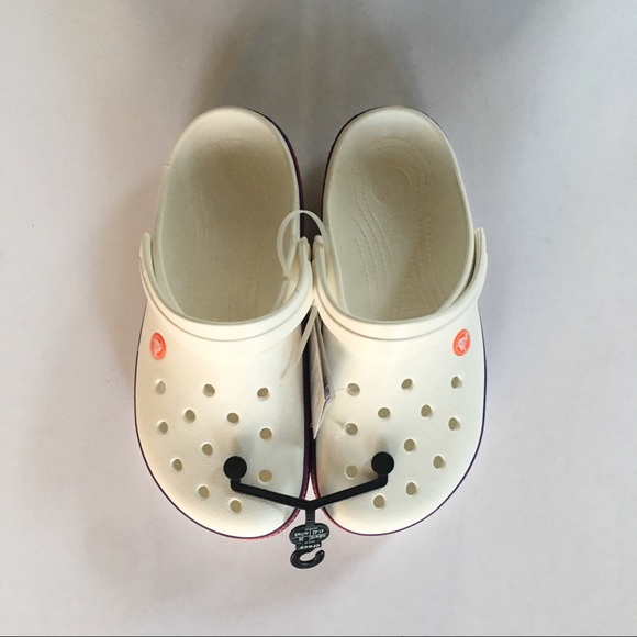 Crocs Unisex Zipper Band Clogs White Size 10 - Picture 8 of 9